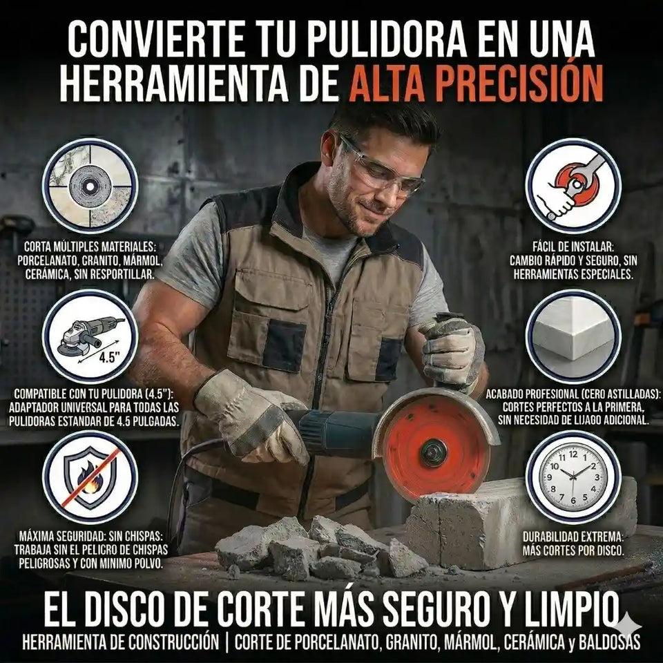 Kit Compra 2 Lleva 4 Discos Diamantados "Corte Perfecto" l (Cero Desportilladas)